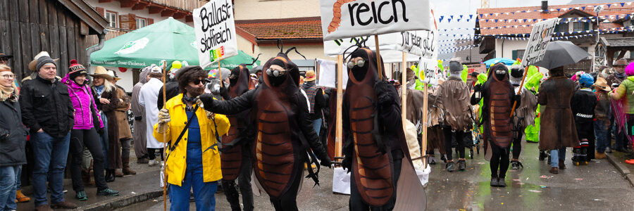 Die Faschingszüge im Landkreis Rosenheim werden auch 2024 zu Besuchermagneten. Foto: Olaf Konstantin Krueger